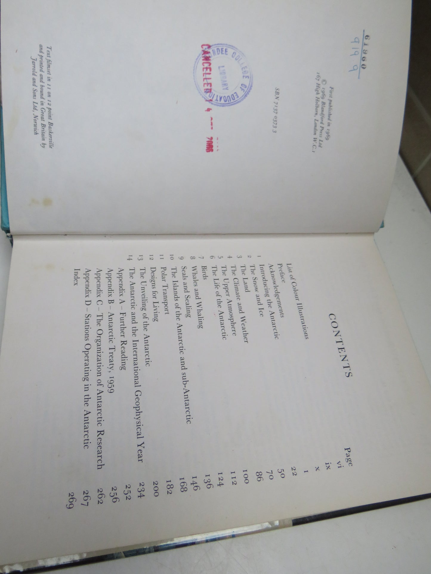 The Antarctic By H. G. R. King 1969 Vintage Book book image 5