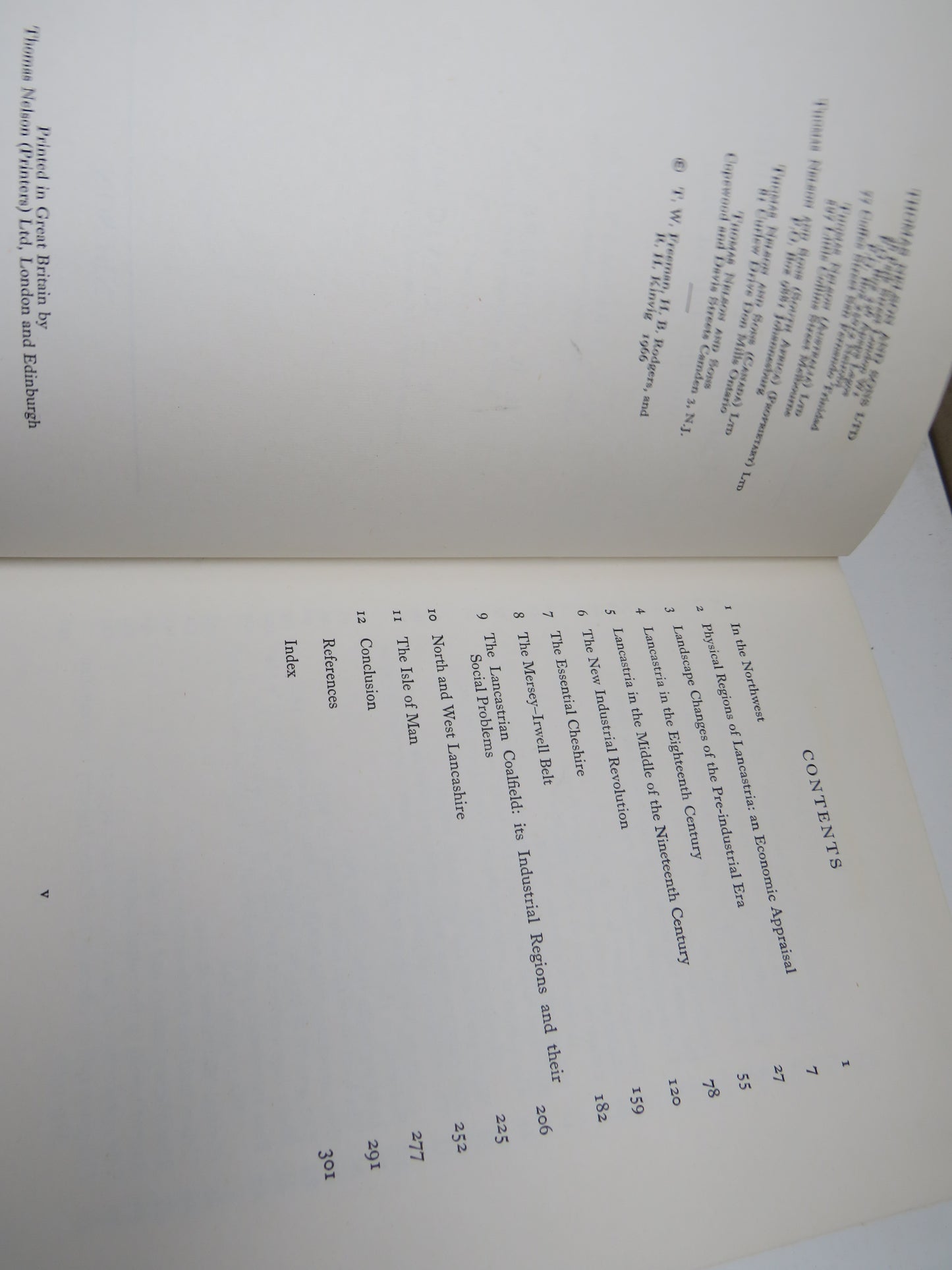 Lancashire, Cheshire and The Isle of Man By T. W. Freeman, H. B. Rodgers and R. H. Kinvig 1966