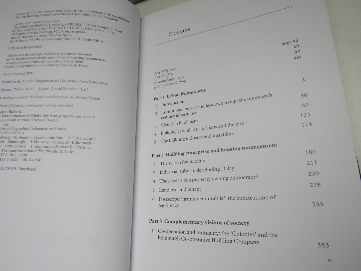 The Transformation of Edinburgh Land, Property and Trust In The Nineteenth Century By Richard Rodger 2001