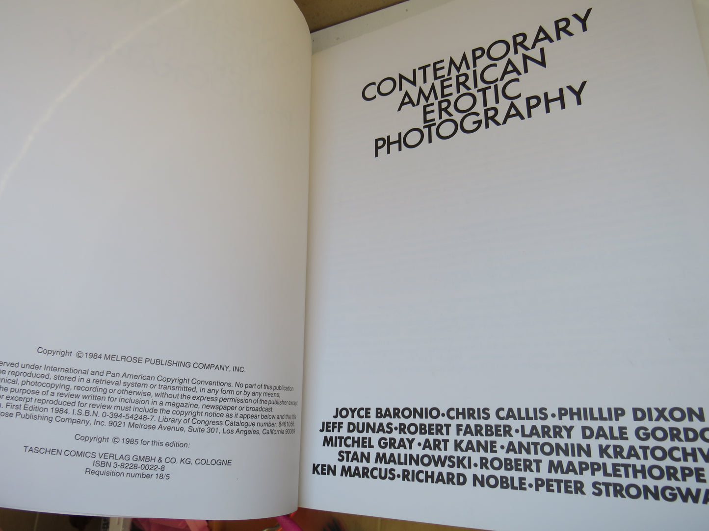 Contemporary American Erotic Photography 1985