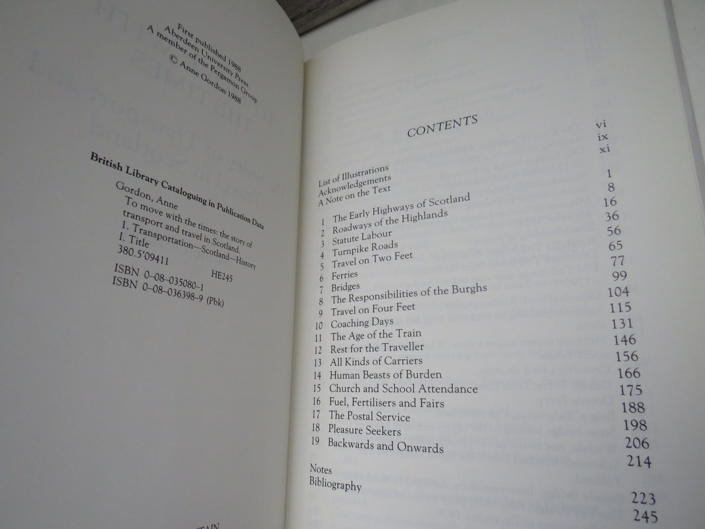 To Move With The Times The Story of Transport and Travel In Scotland By Anne Gordon 1988
