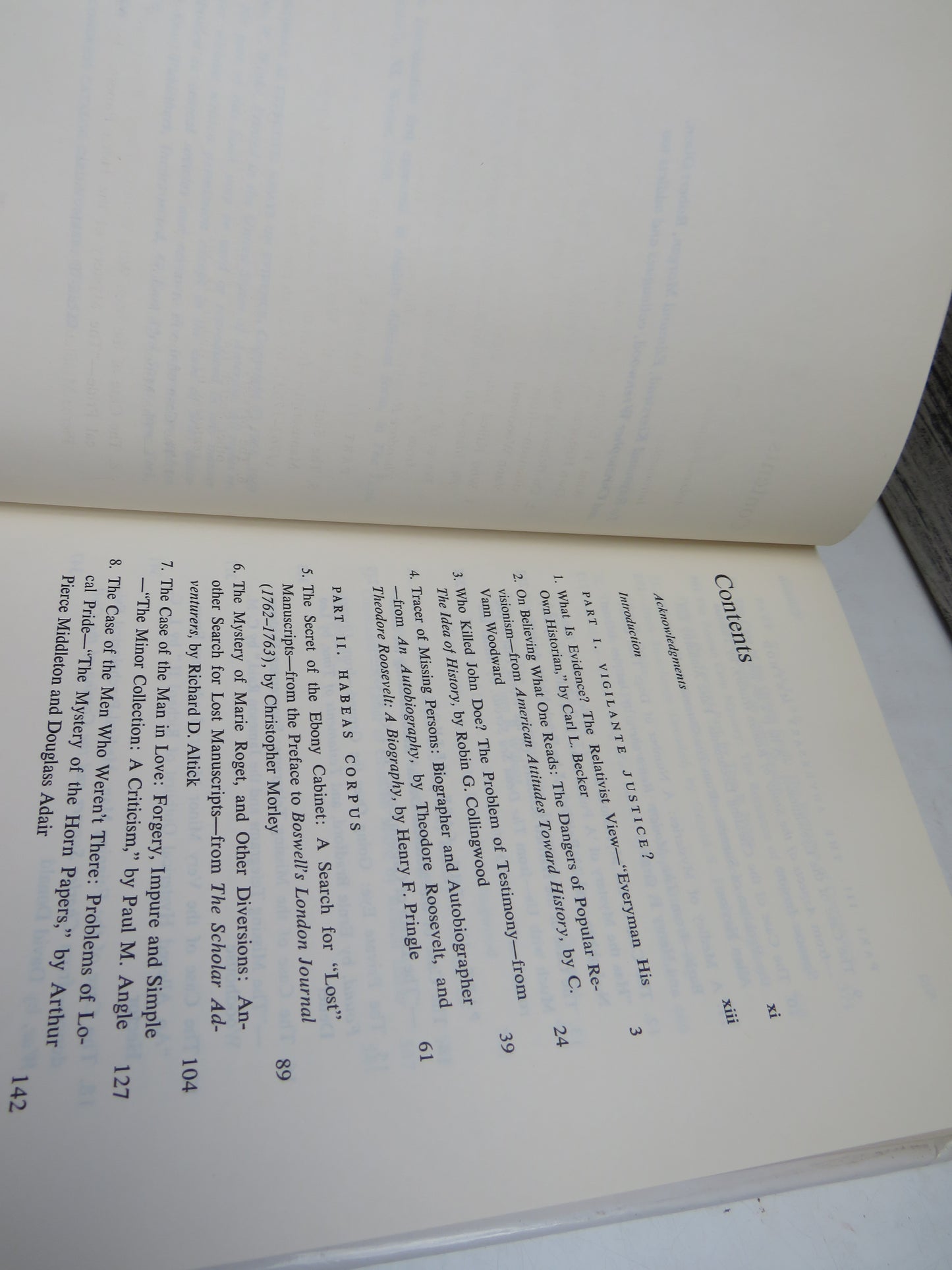 The Historian as Detective Essays On Evidence, Robin W. Winks Editor 1969