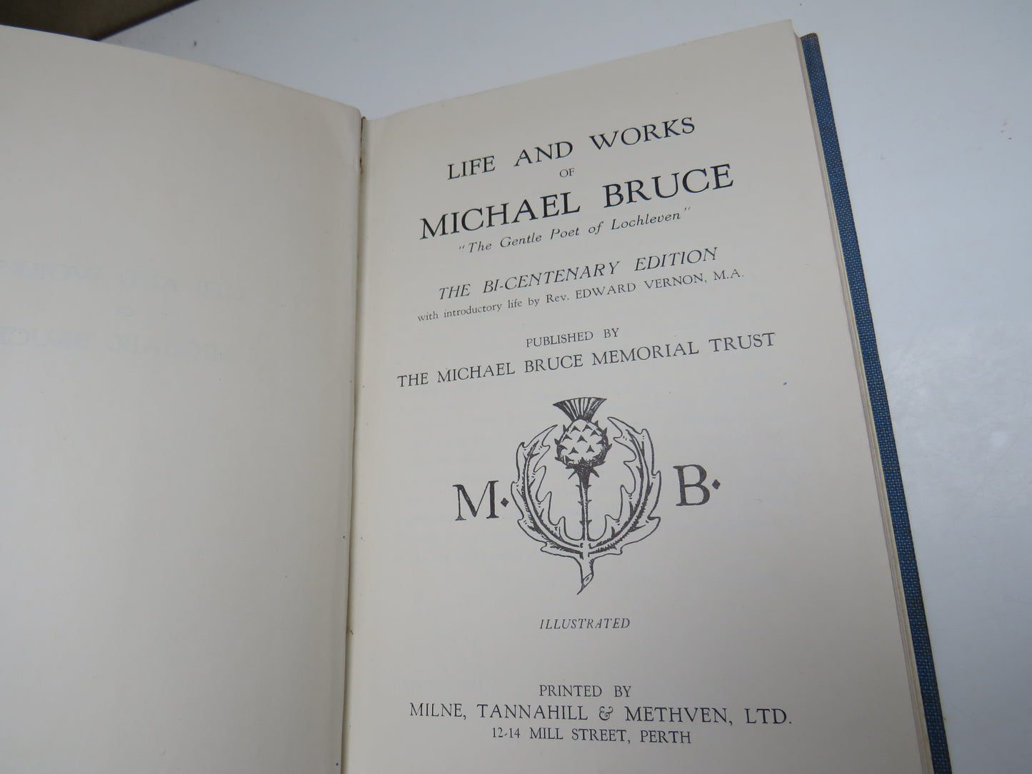 Life and Works of Michael Bruce The Bi-Centenary Edition 1951