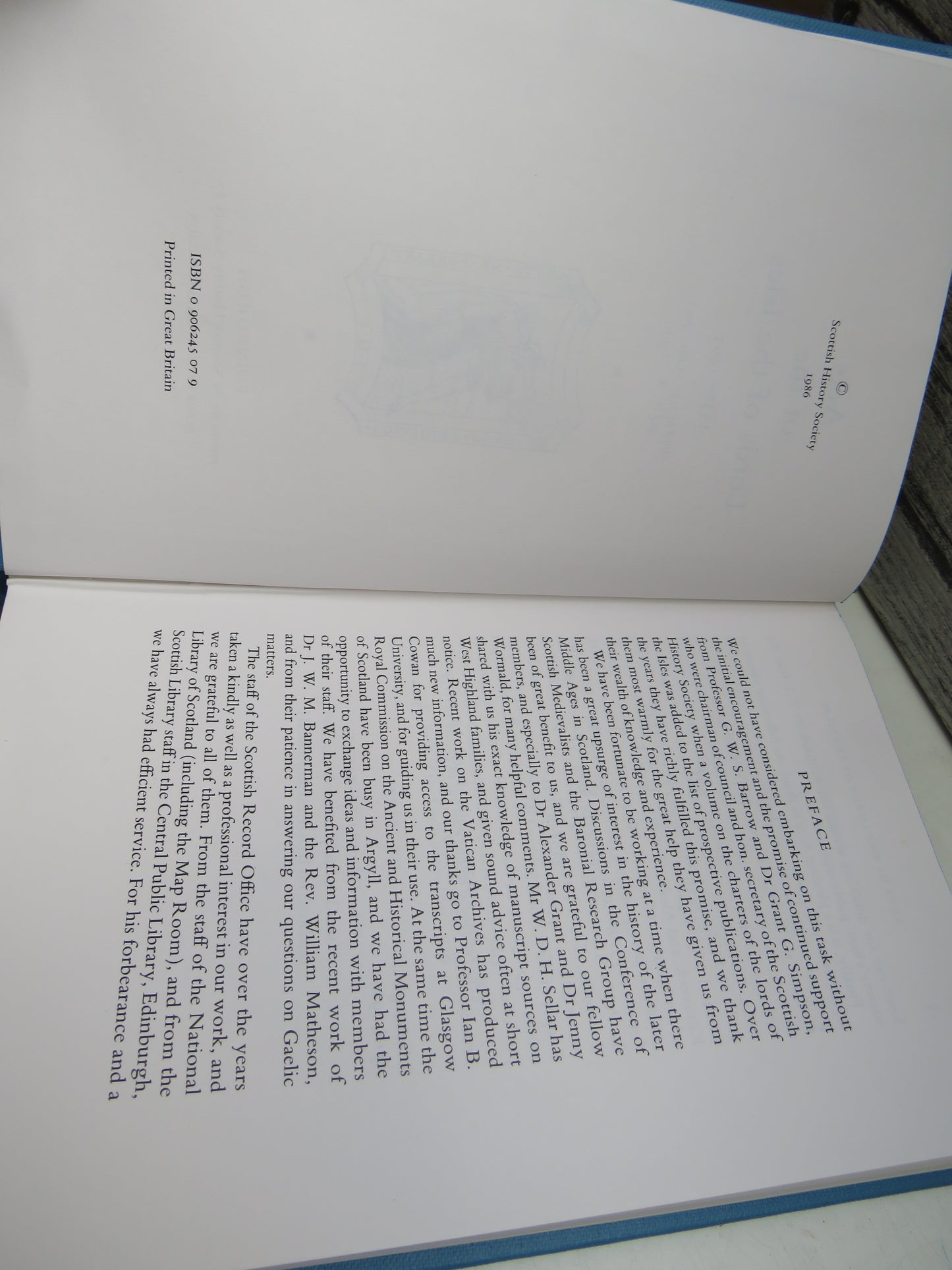 Acts of the Lords of The Isles 1336-1493 Edited By Jean Munro and R. W. Munro 1986