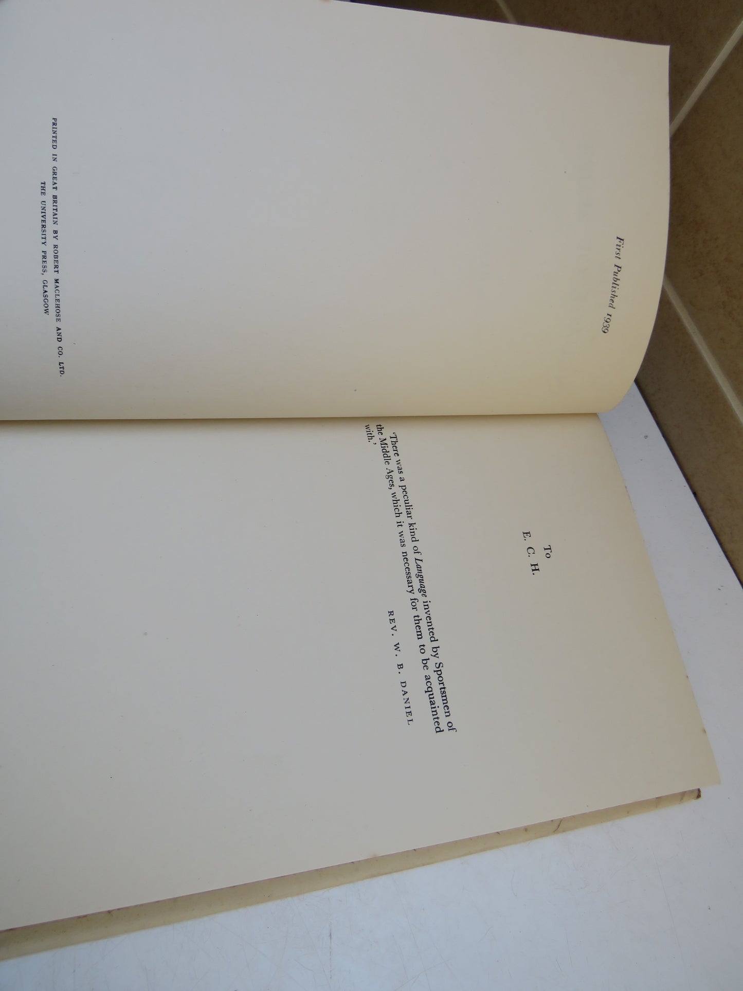 The Language of Sport By C.E. Hare 1939 1st Edition