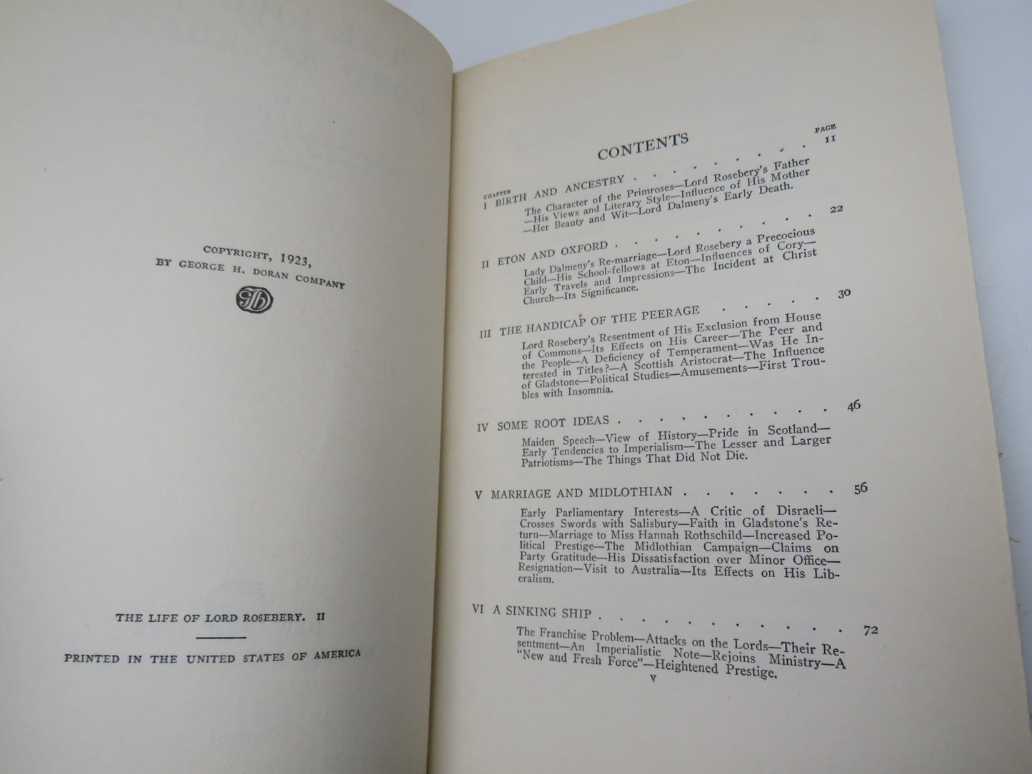 The Life of Lord Rosebery By E.T. Raymond 1923