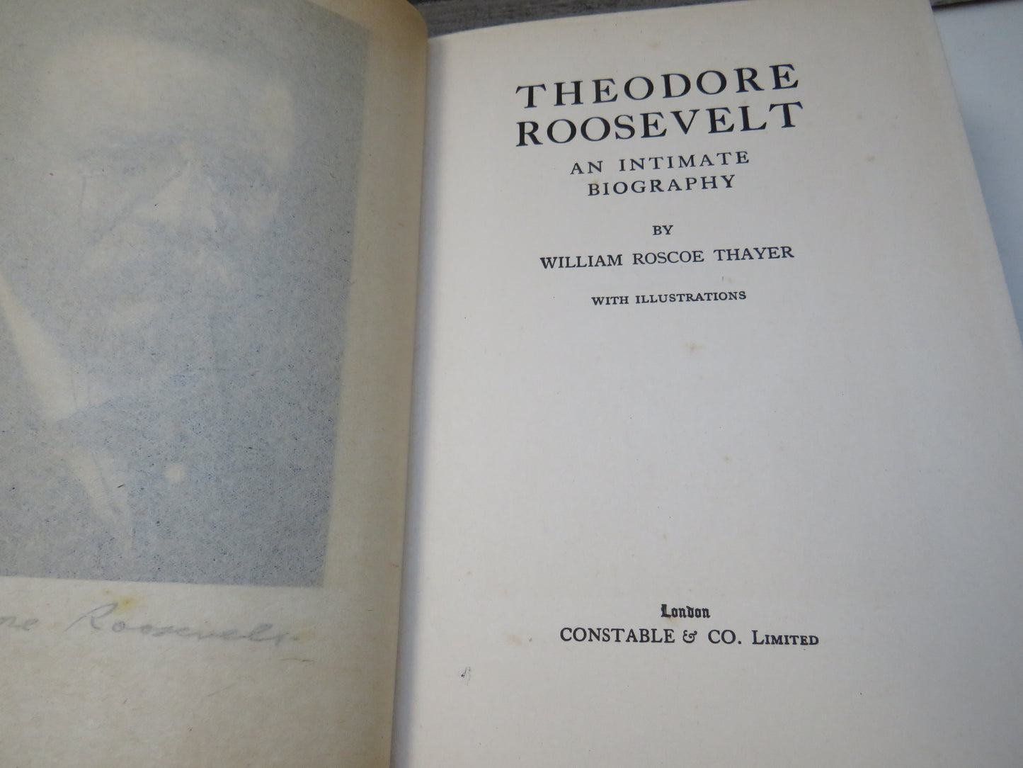 Theodore Roosevelt an Intimate Biography by William Roscoe Thayer