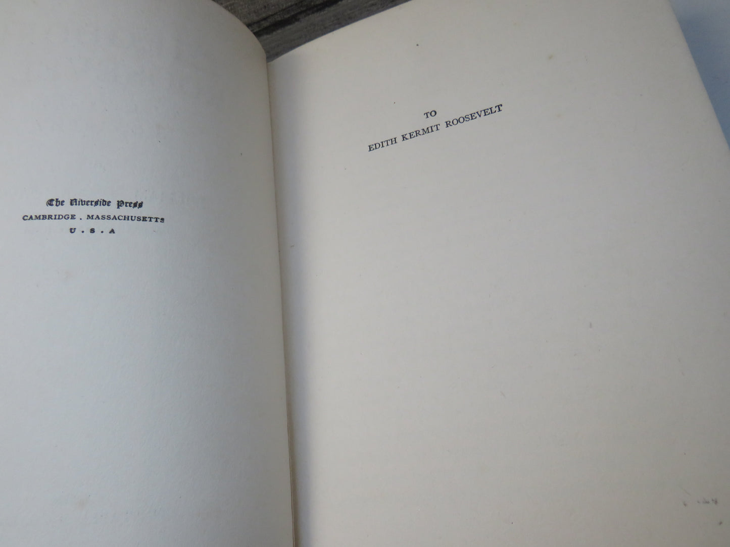 Theodore Roosevelt an Intimate Biography by William Roscoe Thayer