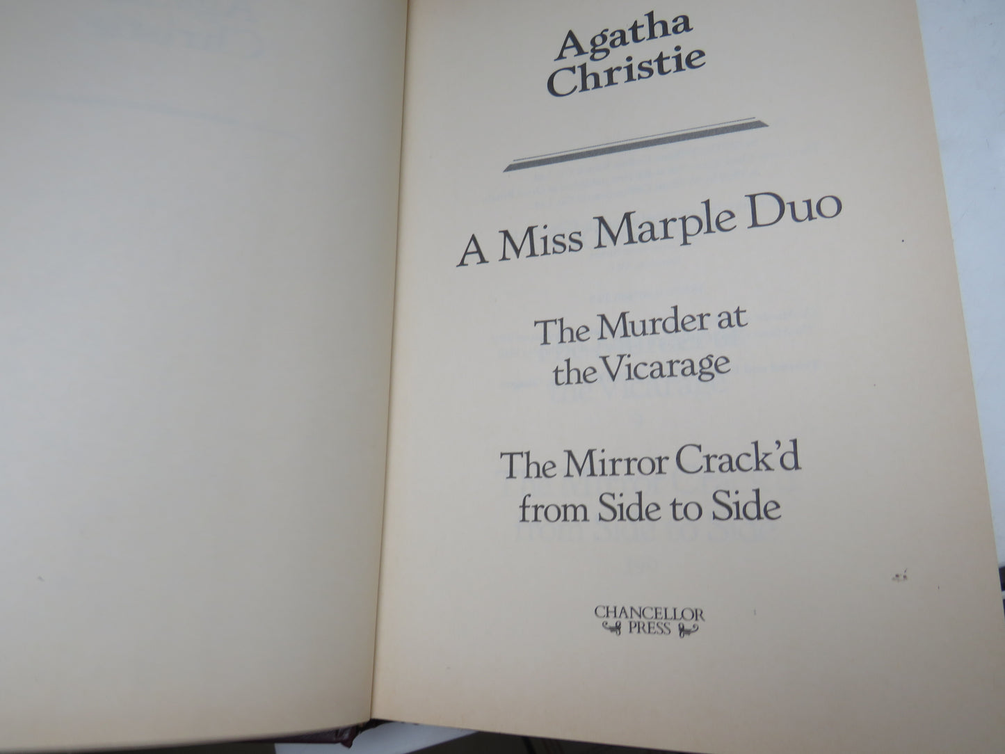 A Miss Marple Due The Murder At The Vicarage, The Mirror Crack'd From Side To Side by Agatha Christie 1983