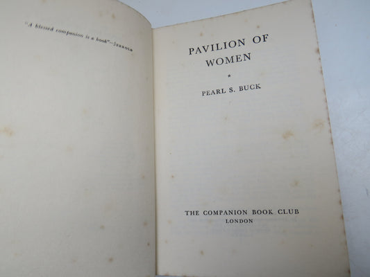 Pavilion of Woman By Pearl S. Buck 1956