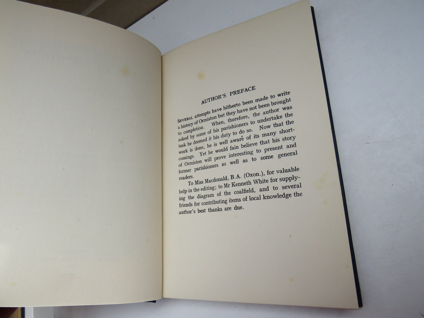 History of Ormiston By W. Y. Whitehead 1937