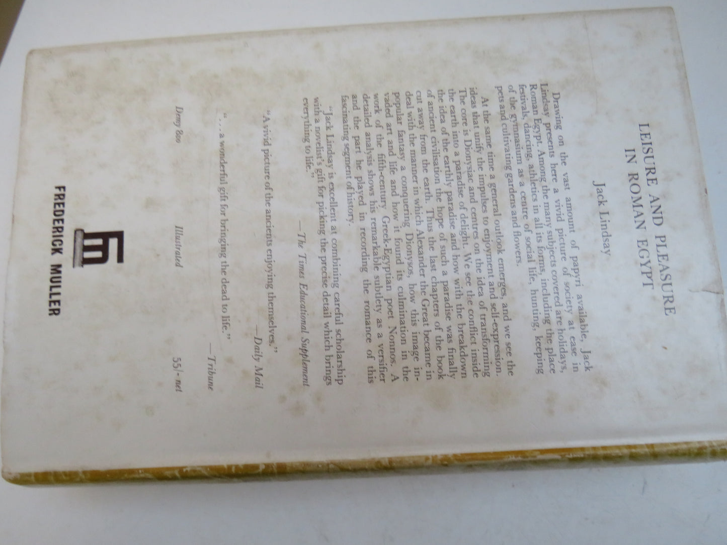 Men and Gods On The Roman Nile By Jack Lindsay 1968 1st Edition Book
