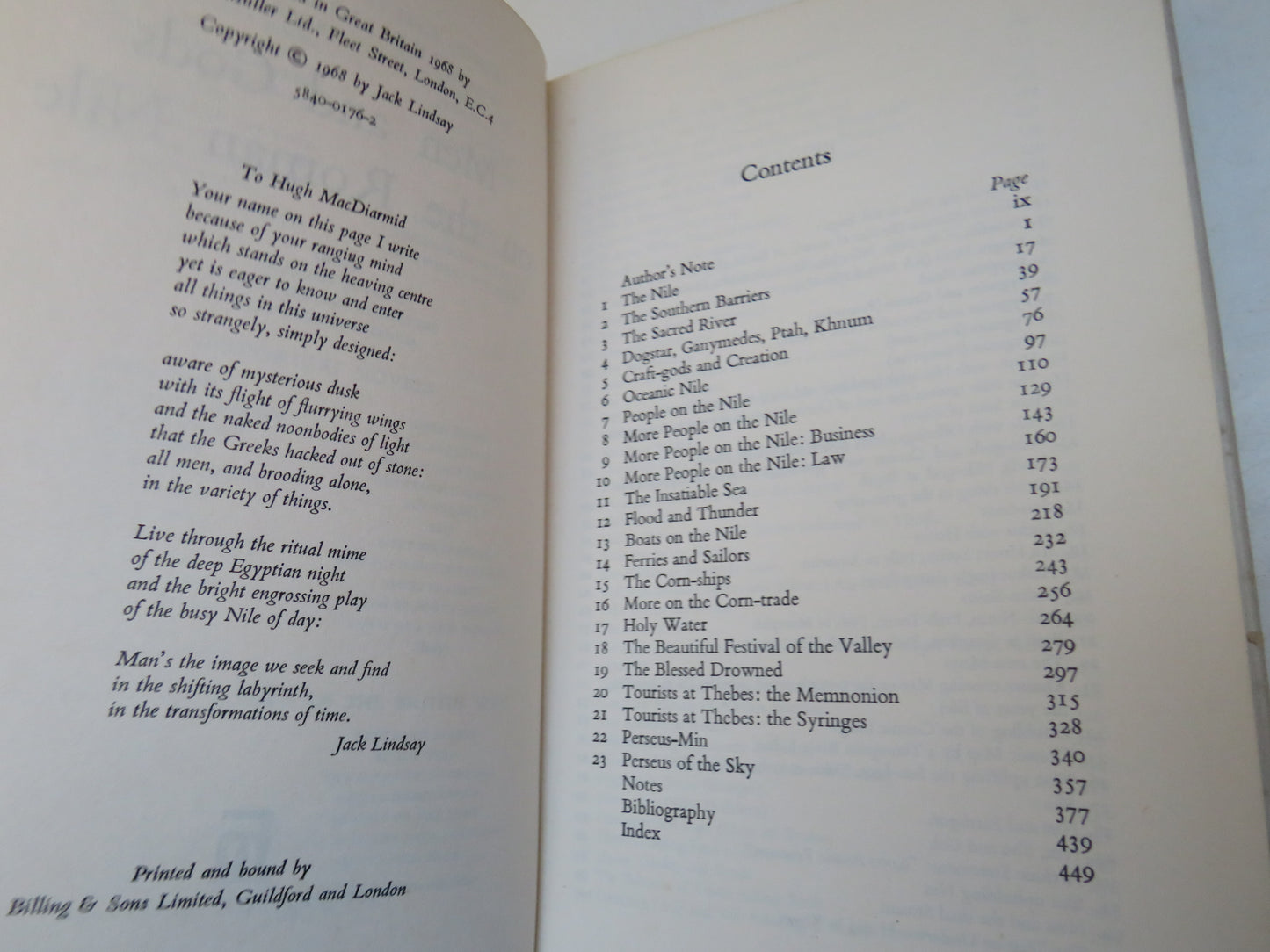 Men and Gods On The Roman Nile By Jack Lindsay 1968 1st Edition Book
