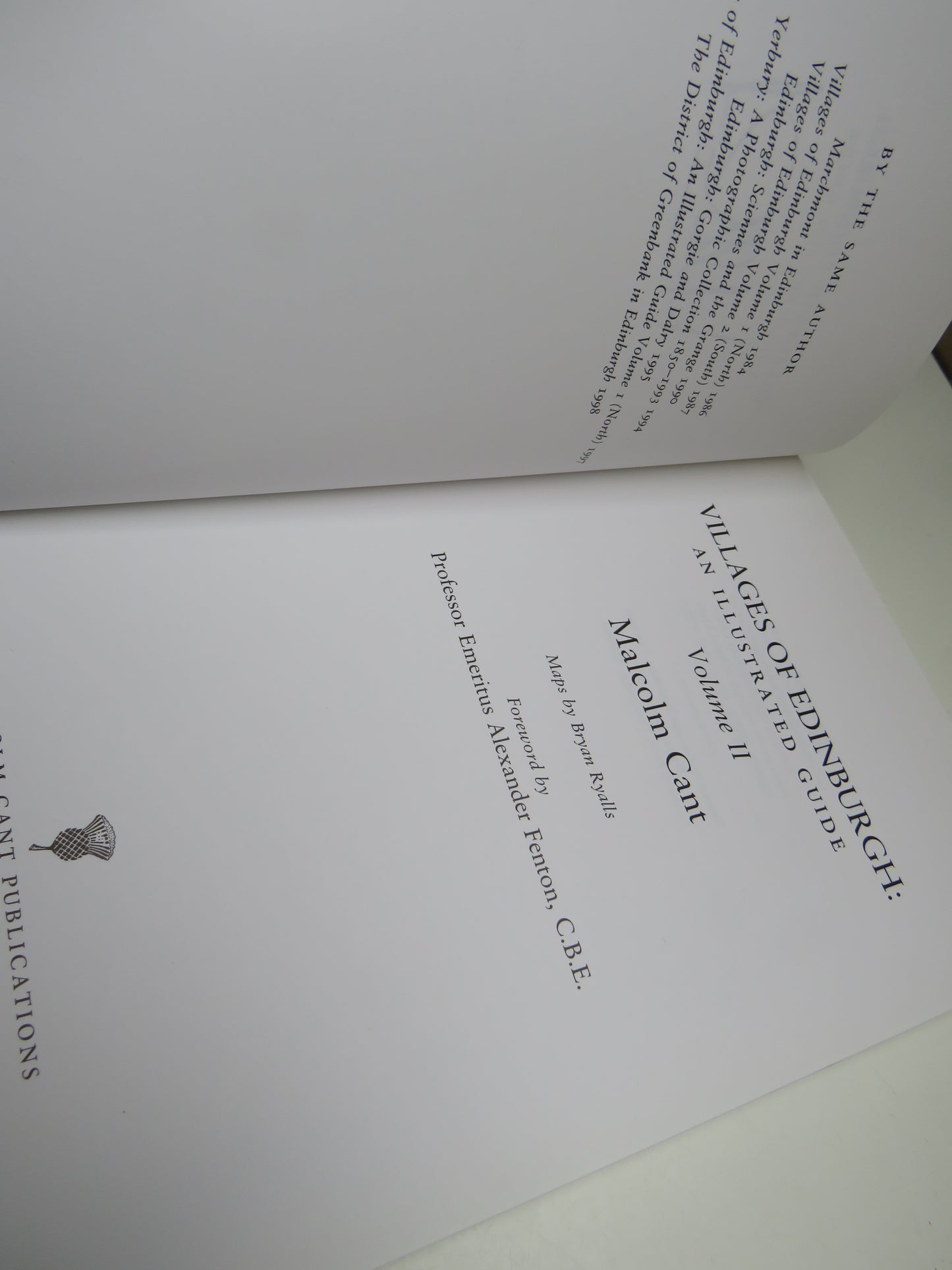 Villages of Edinburgh An Illustrated Guide Volume II By Malcolm Cant 1999