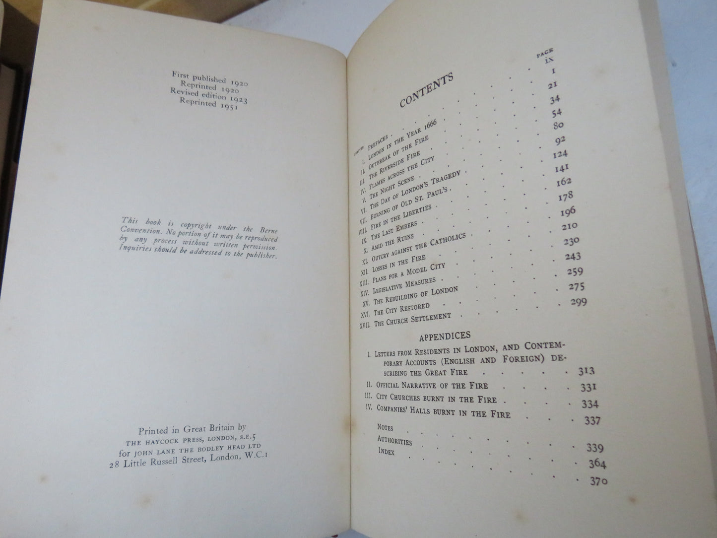 The Great Fire of London In 1666 Walter George Bell 1951