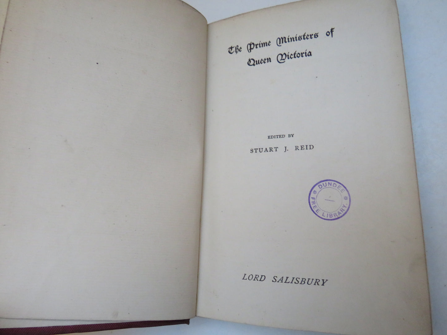 The Marquis of Salisbury By H.D. Traill 1891 Victorian Book