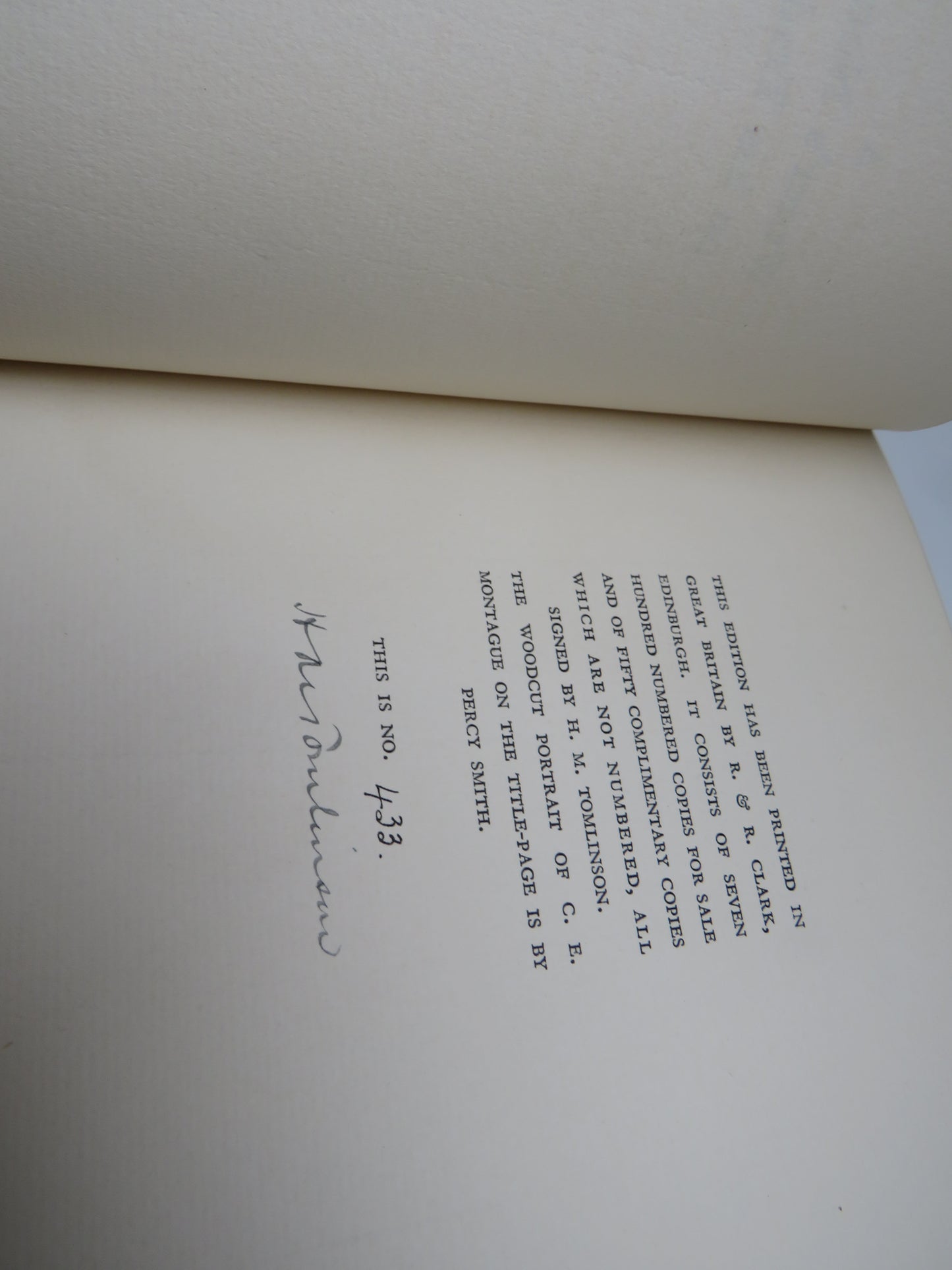 A Writer's Notes on His Trade By C. E. Montague 1930 Signed By H.M. Tomlinson