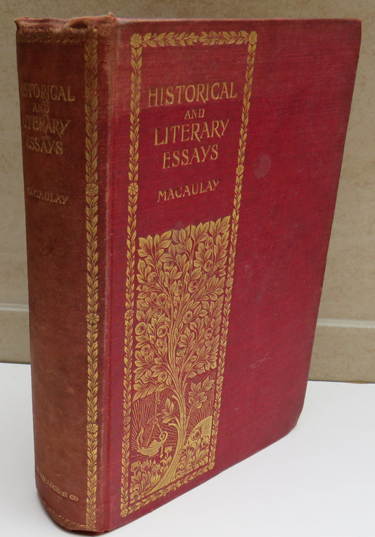 Essays Historical and Literary From The Edinburgh Review By Lord Macaulay