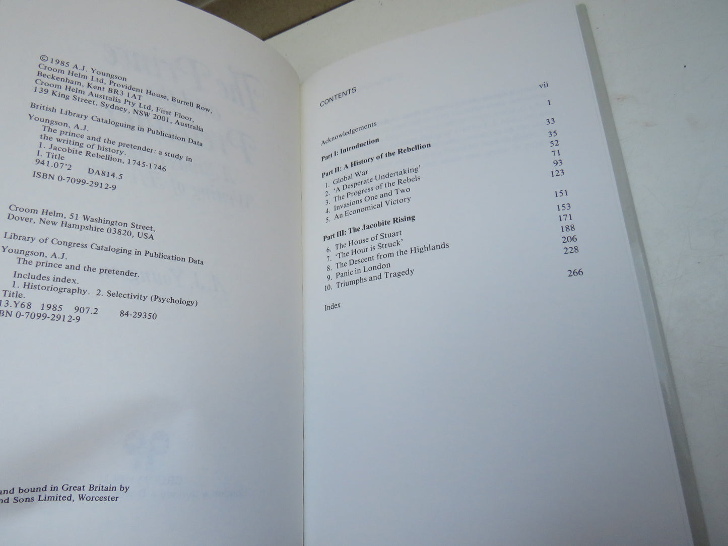 The Prince and The Pretender A Study In The Writing of History By A. J. Youngson 1985