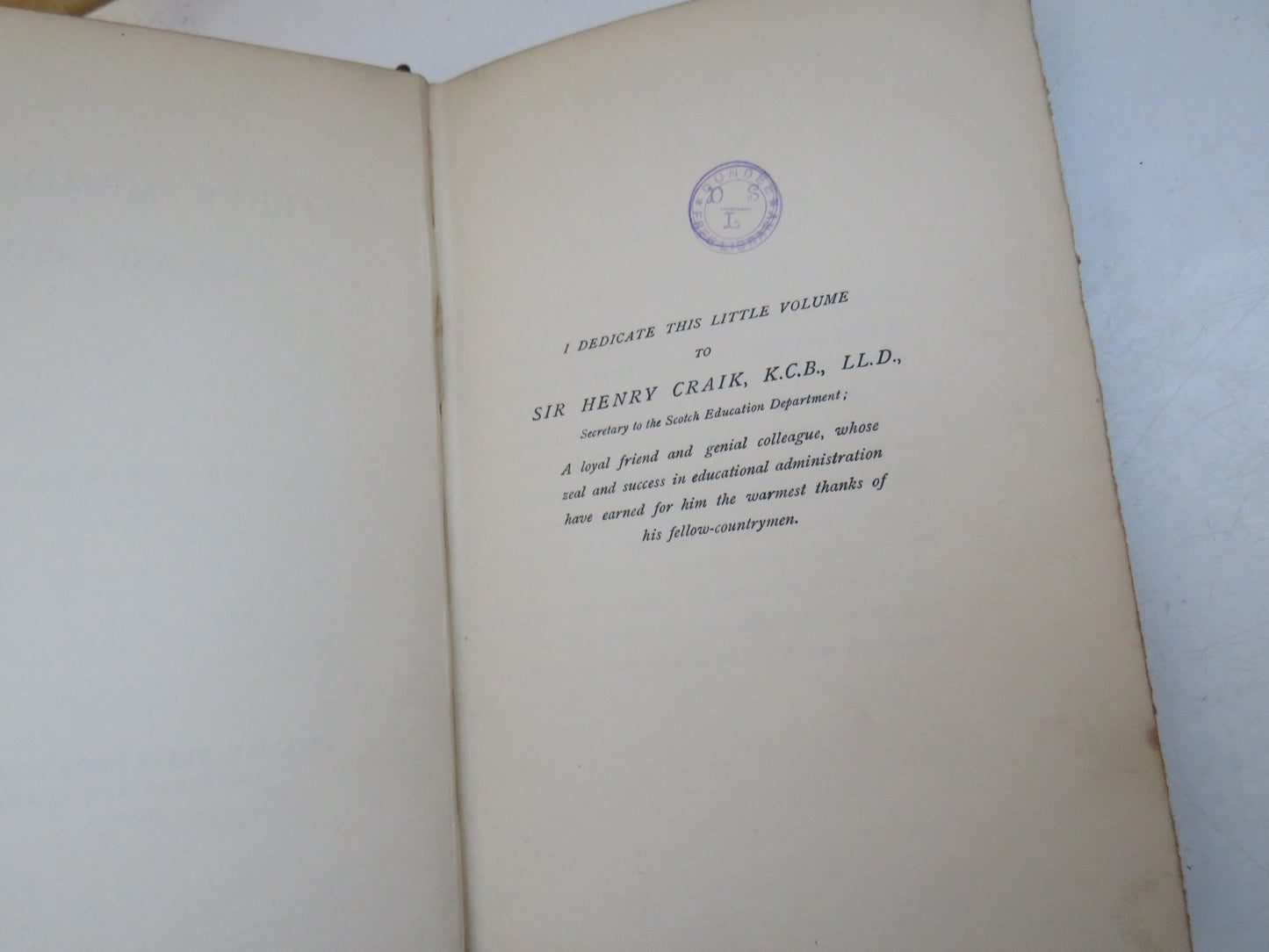 Other Memories Old and New By John Kerr 1904