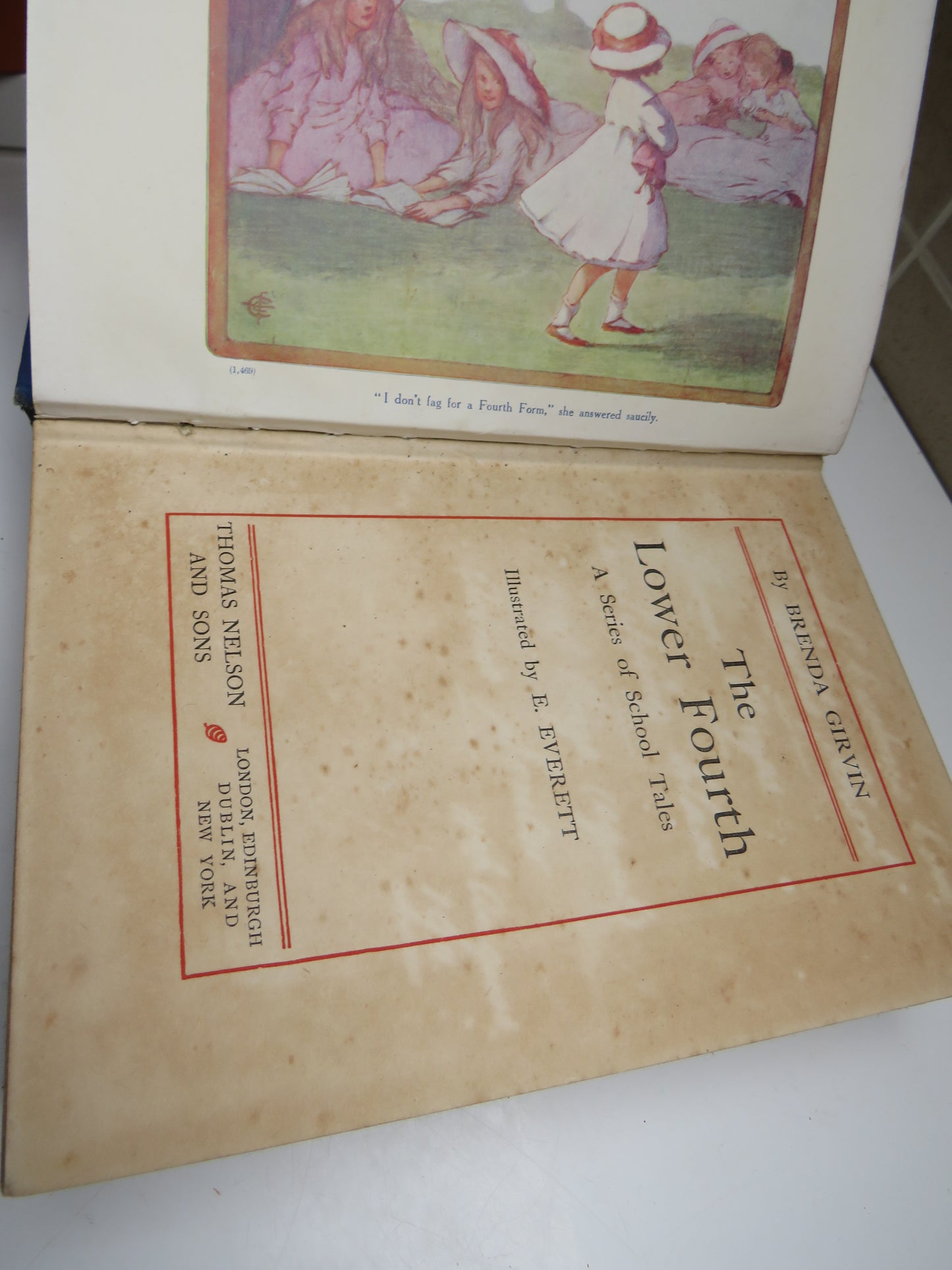 The Lower Fourth A Series of School Tales Illustrated By E.Everett