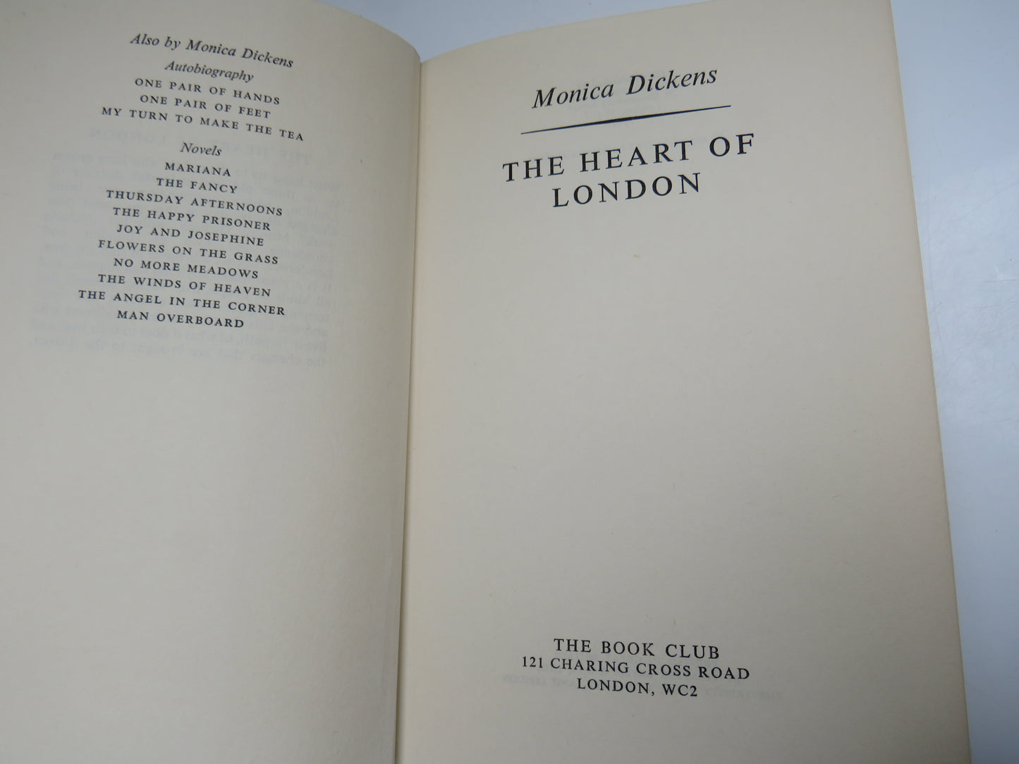 The Heart of London By Monica Dickens 1961