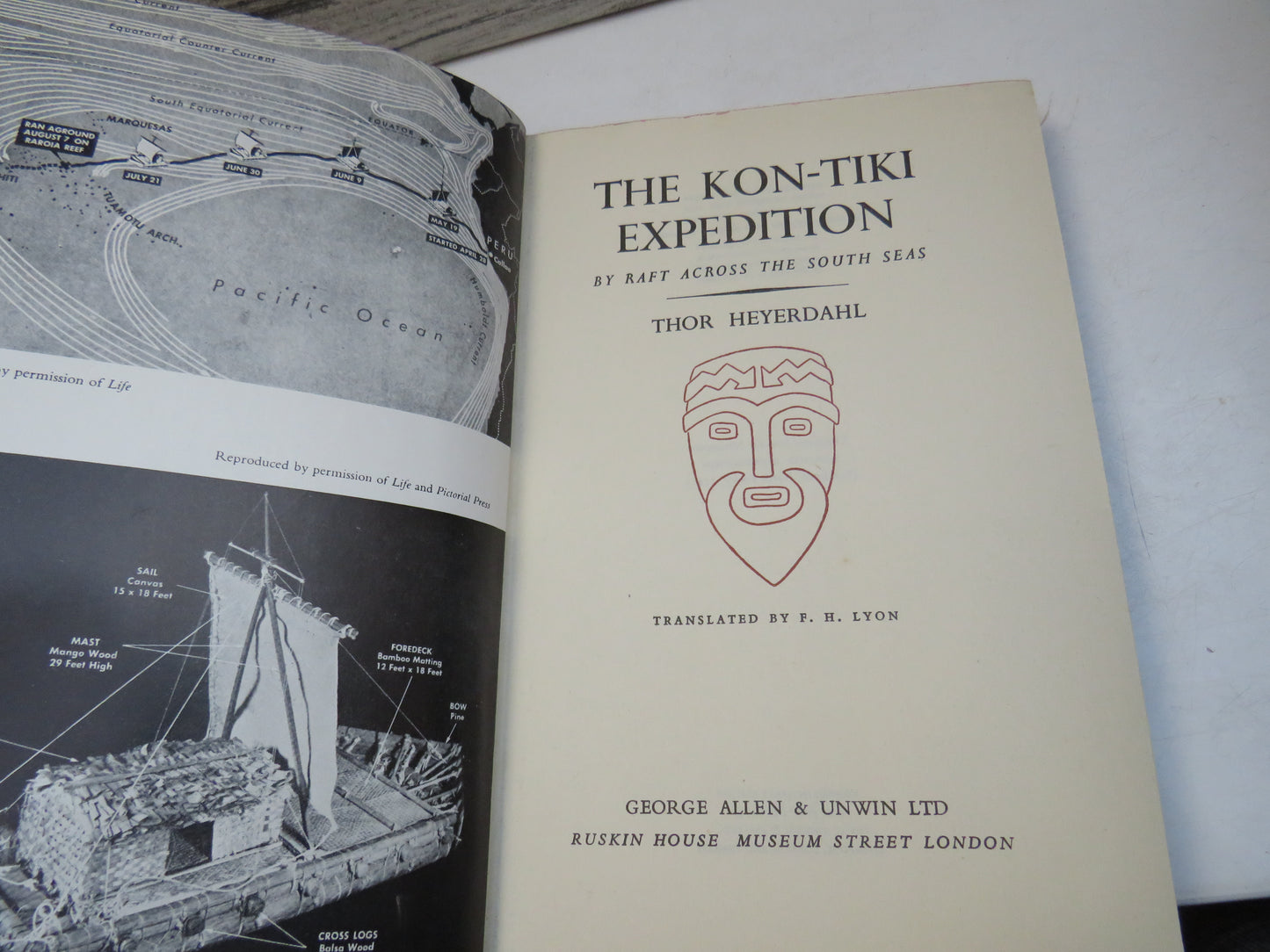 The Kon-Tiki Expedition, by Raft Across the South Seas, by Thor Heyerdahl, 1950