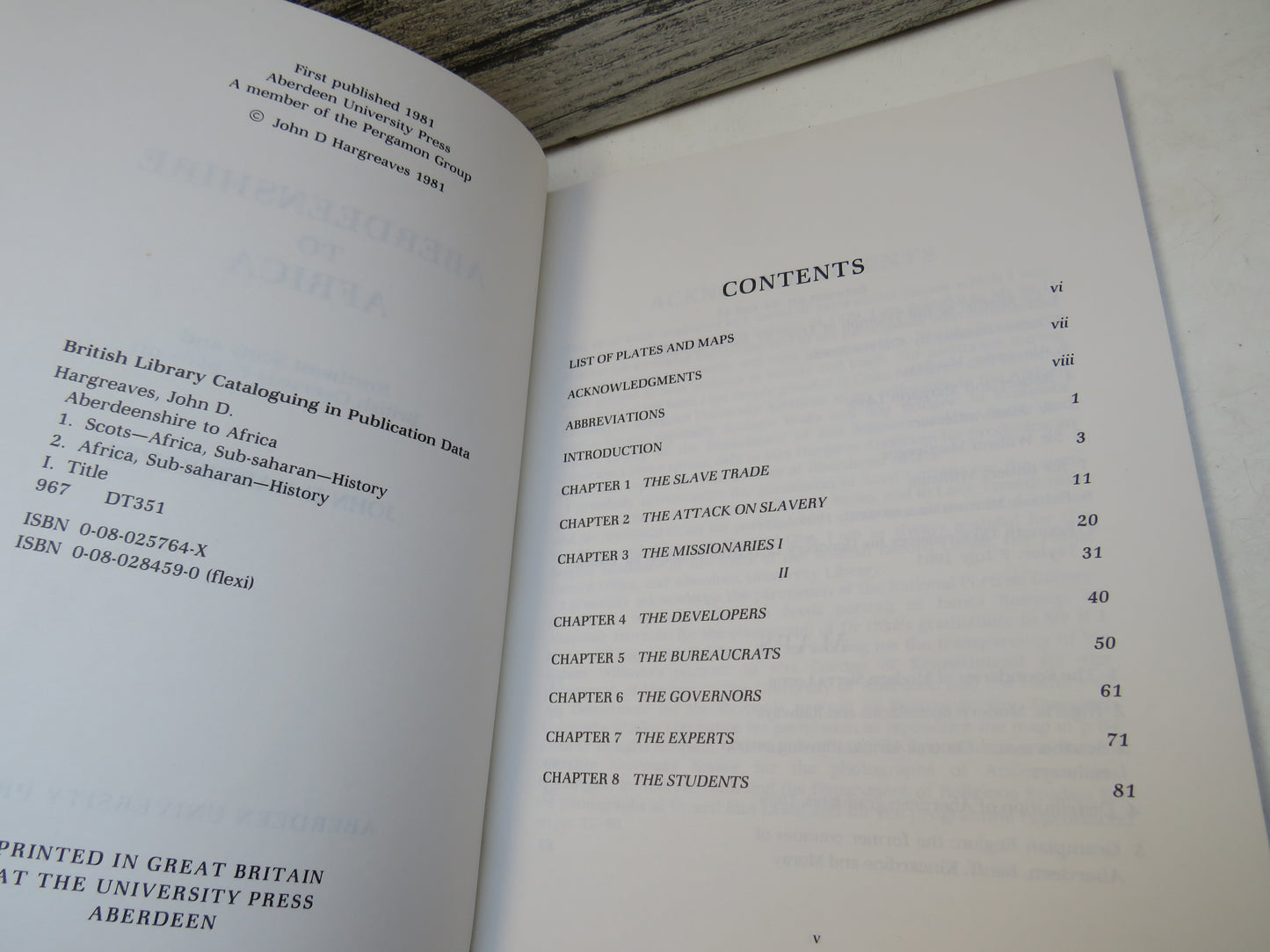 Aberdeenshire to Africa, Northeast Scots & British Overseas Expansion by John D. Hargreaves, 1981