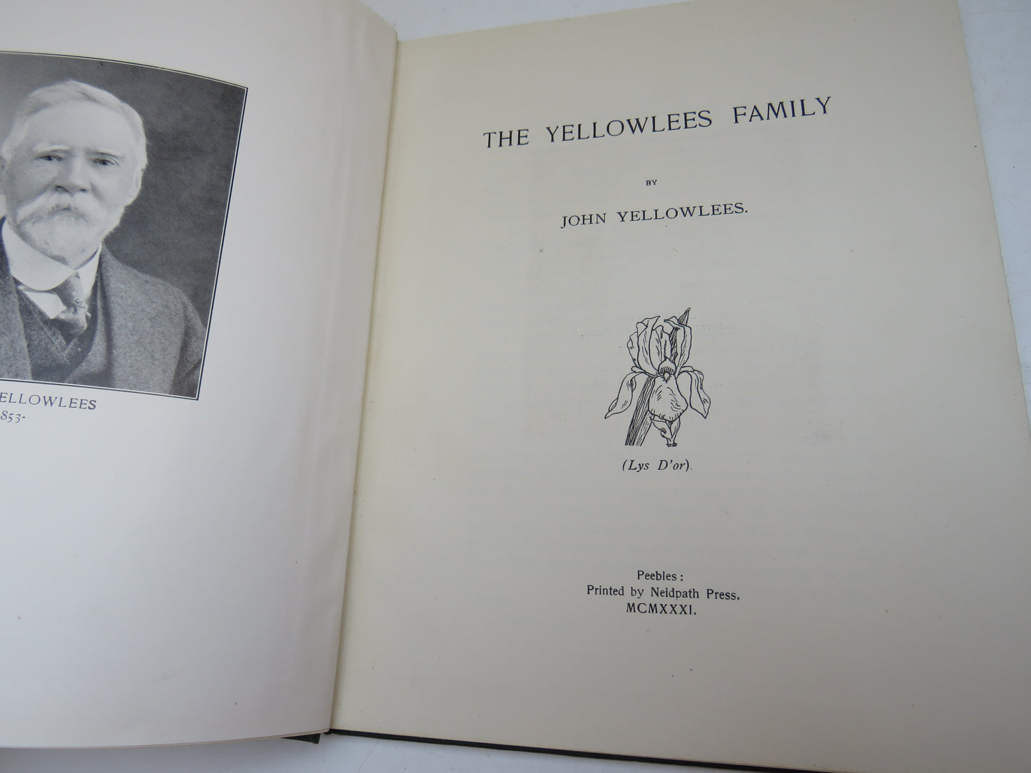 The Yellowlees Family By John Yellowlees 1931