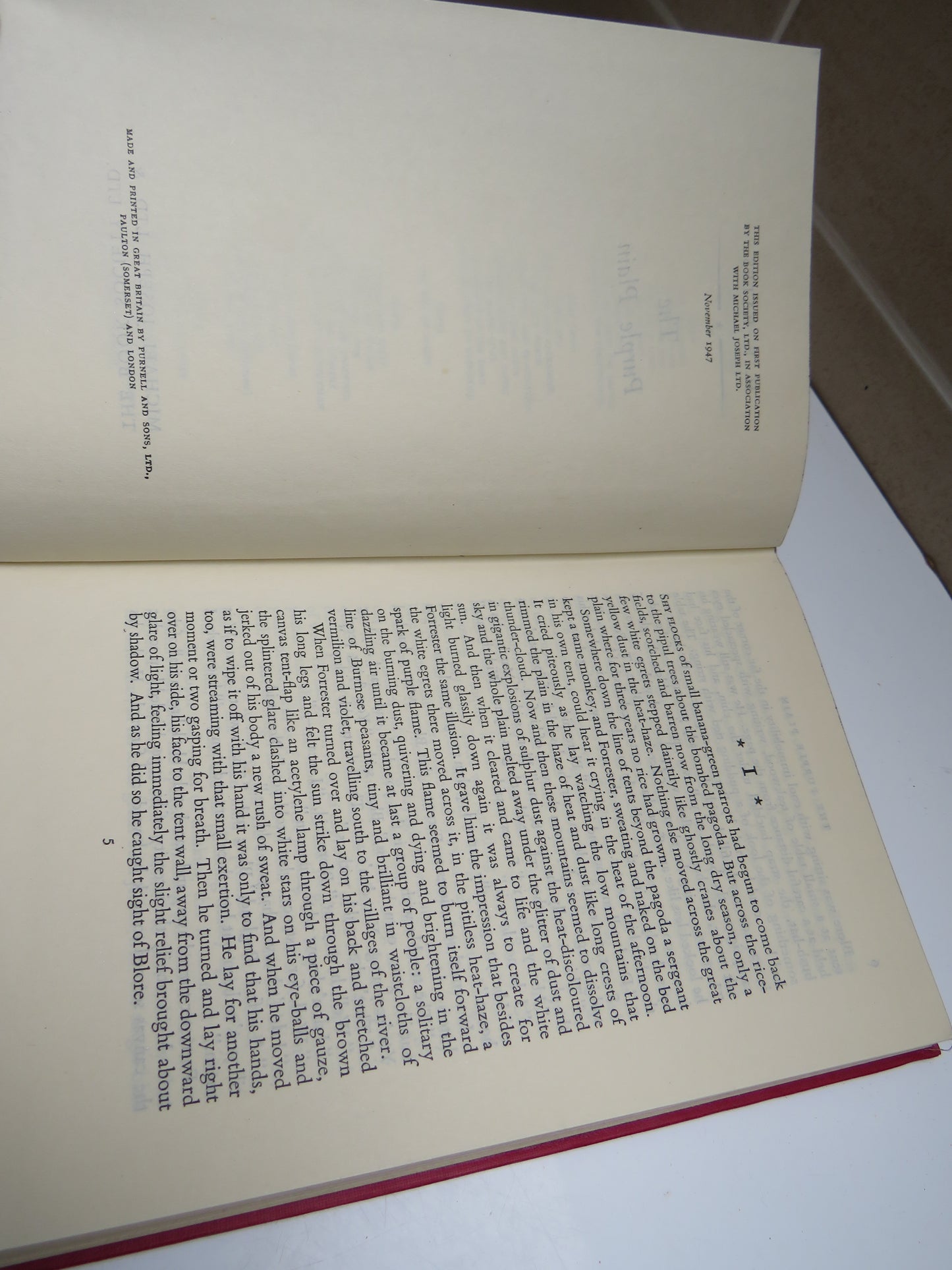 The Purple Plain By H.E. Bates 1947