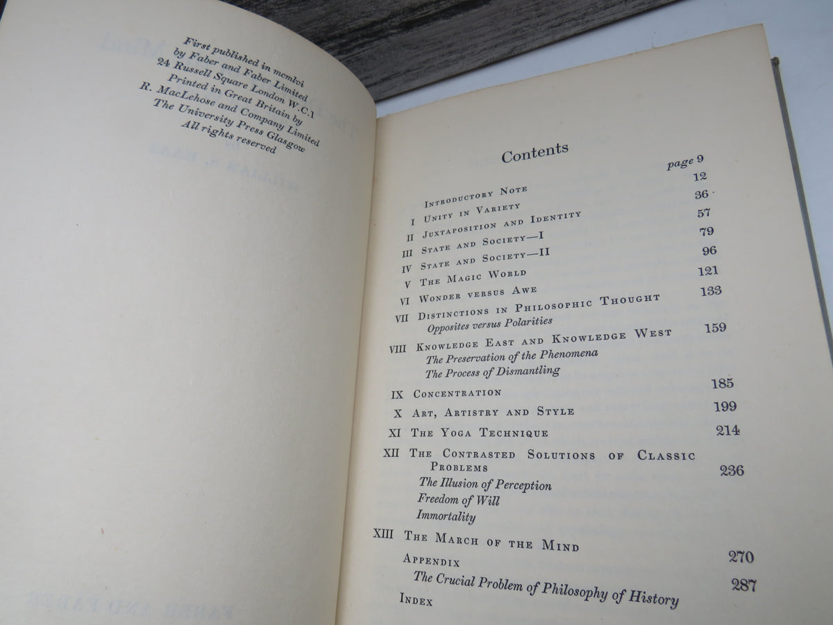 The Destiny of the Mind East and West By William S. Haas 1956