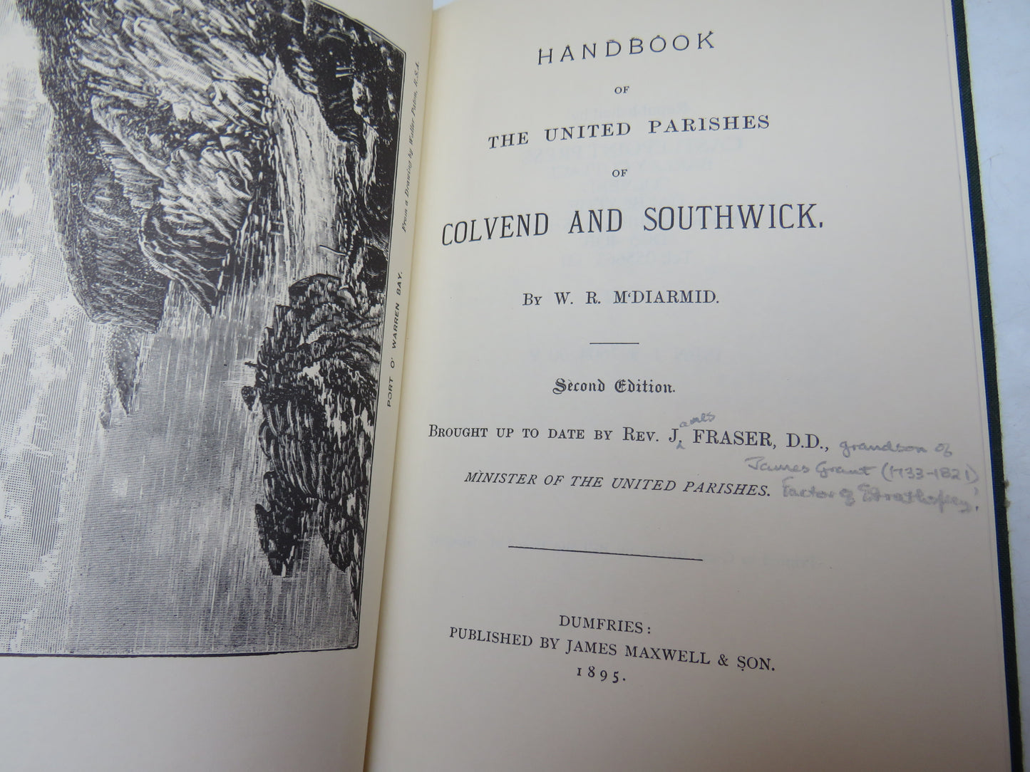 Handbook of The United Parishes of Colvend and Southwick By W. R. M'Diarmid 2nd Ed 1895 - 1992 Reprint