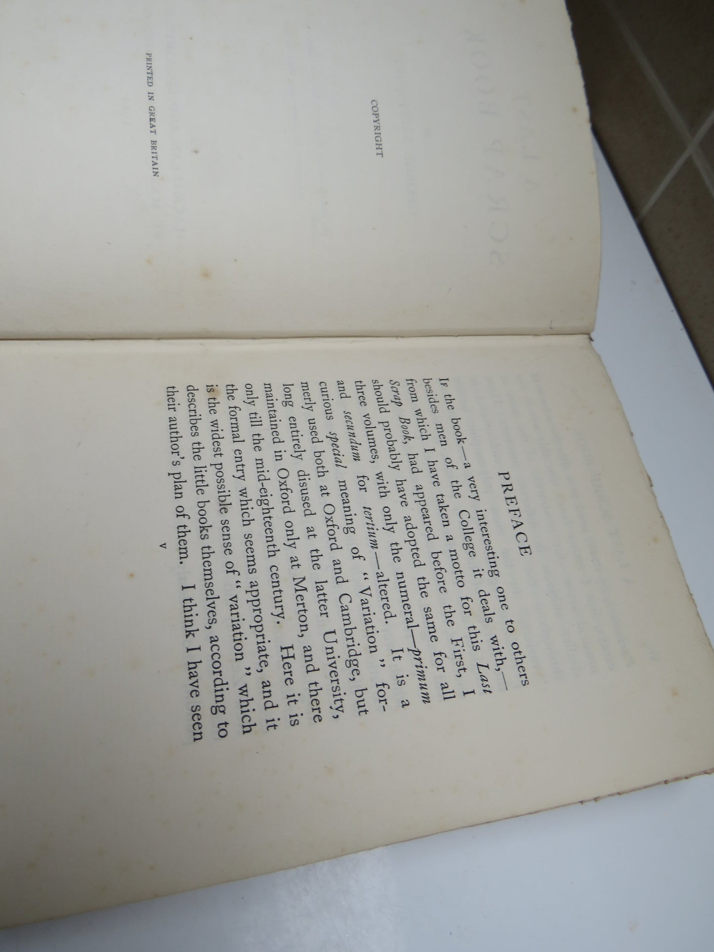 The Last Scrap Book by George Saintsbury 1924