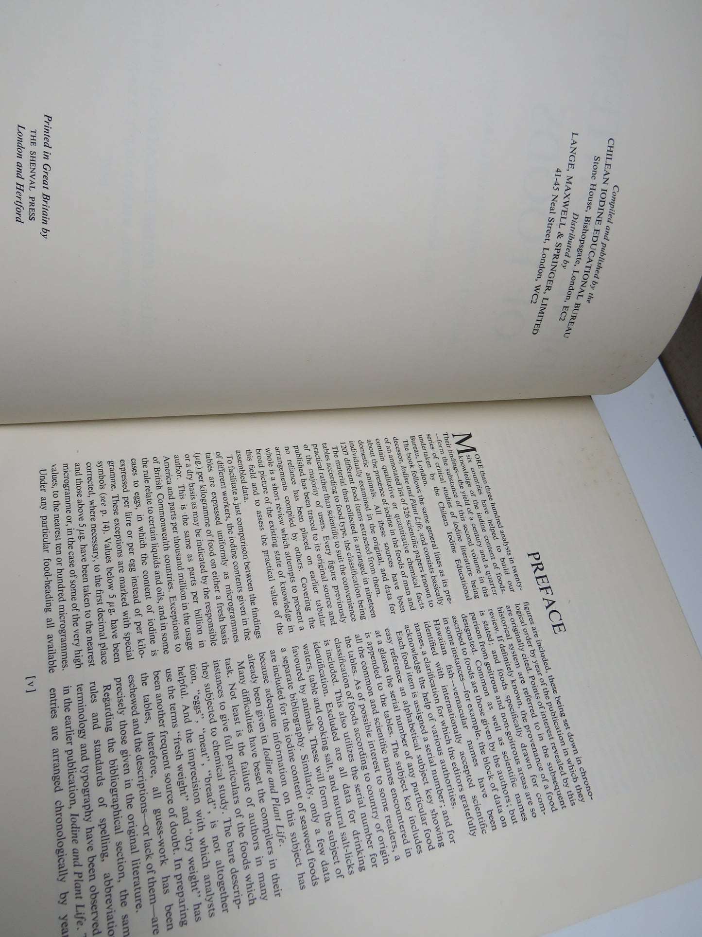 Iodine Content of Foods Annotated Bibliography 1825-1951 With Review and Tables 1952