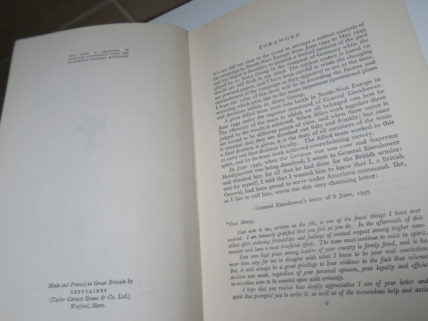 The Personal Account of the Conquest of Germany by Field-Marshal The Viscount Montgomery of Alamein Normandy To The Baltic 1946