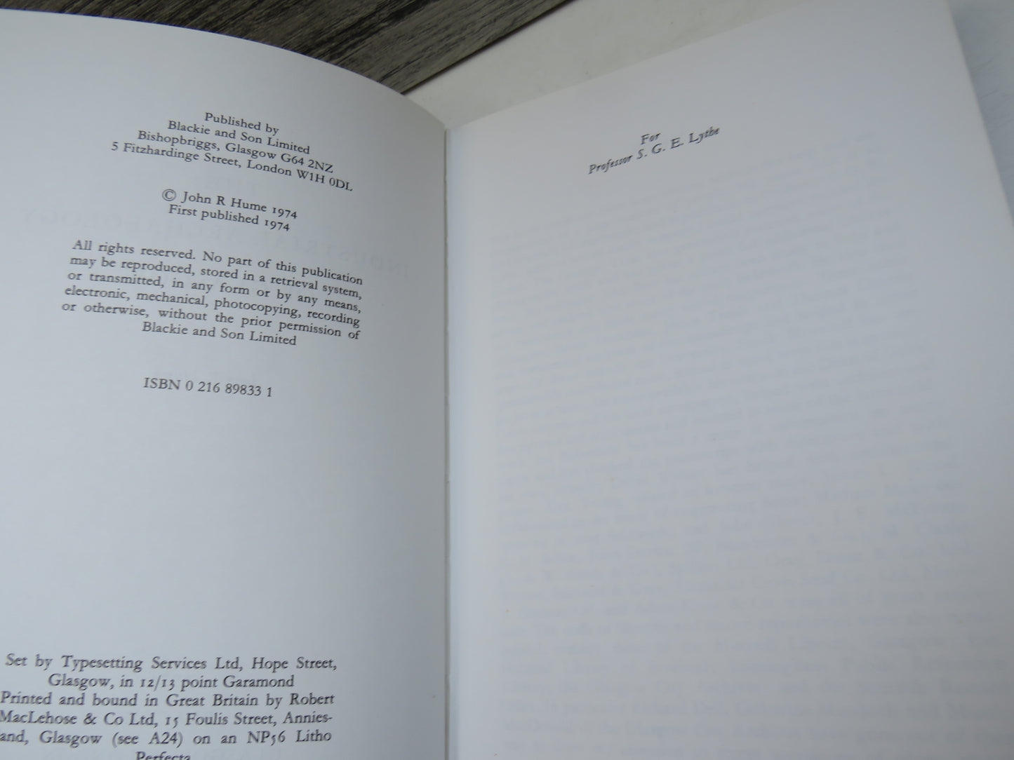 The Industrial Archaeology of Glasgow By John R Hume 1974