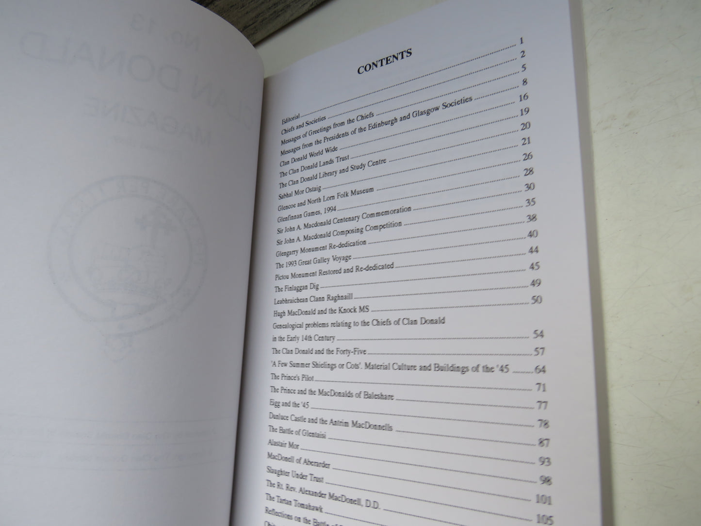 No. 13 Clan Donald Magazine