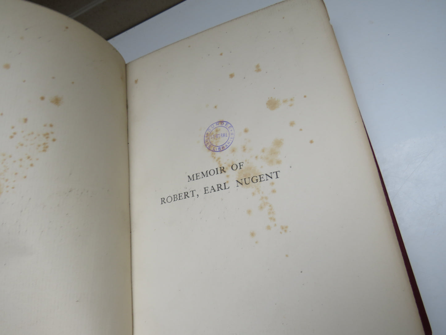 Memoir of Robert, Earl Nugent With Letters, Poems and Appendices by Claud Nugent 1898