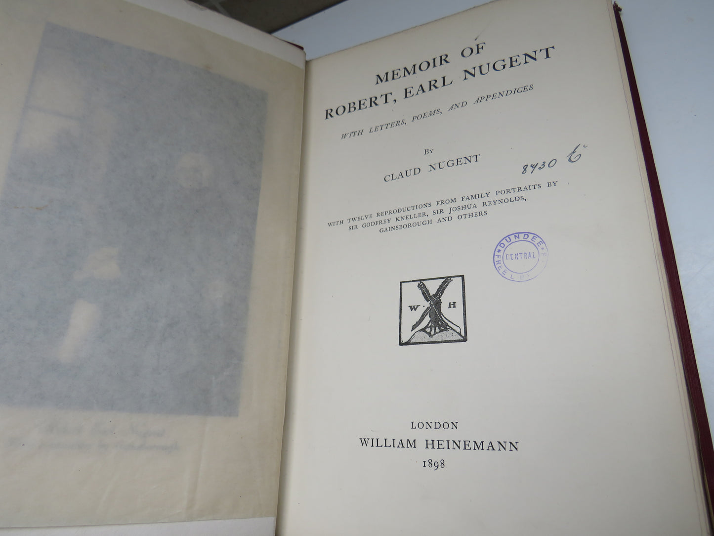Memoir of Robert, Earl Nugent With Letters, Poems and Appendices by Claud Nugent 1898