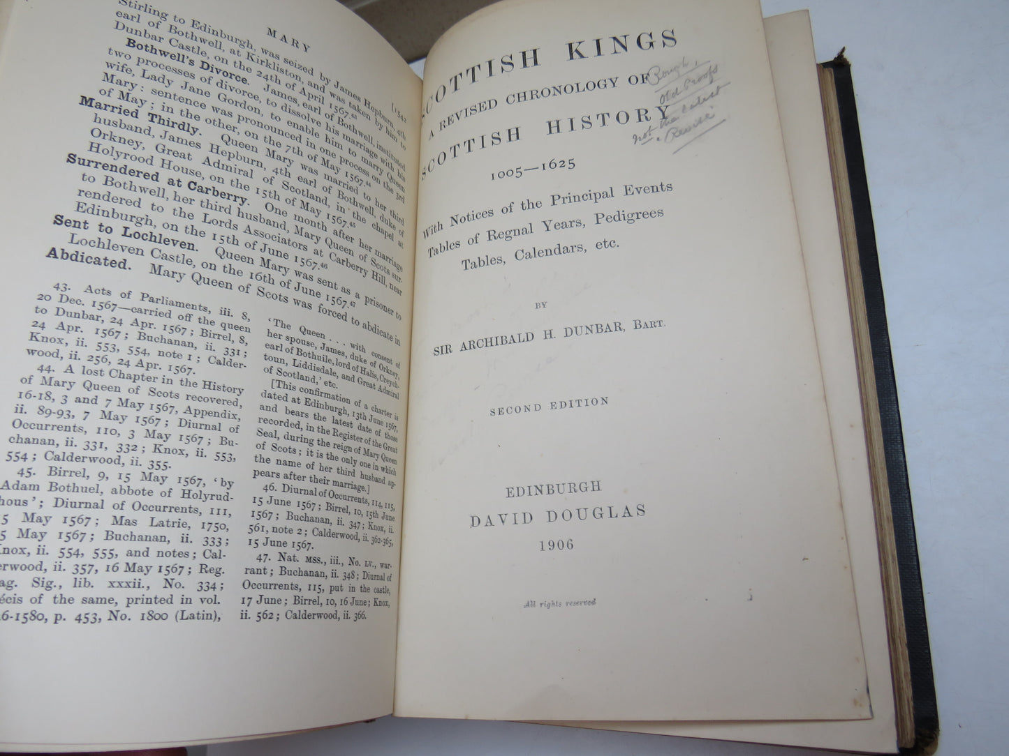 Scottish Kings A Revised Chronology of Scottish History 1005-1625 By Sir Archibald H. Dunbar 1906