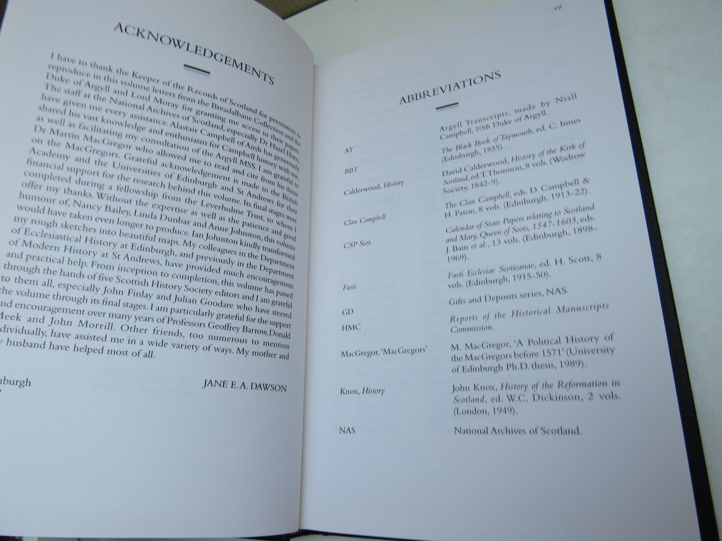 Campbell Letters 1559-1583 Edited By Janes E. A. Dawson 1997 Scottish History Society 5th Series Volume 10