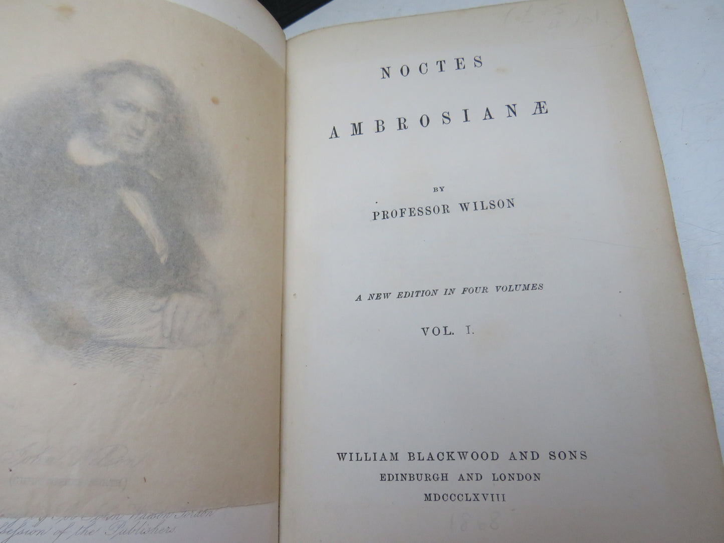 Noctes Ambrosianae By Proffesor Wilson 1868 Set of 4 Volumes