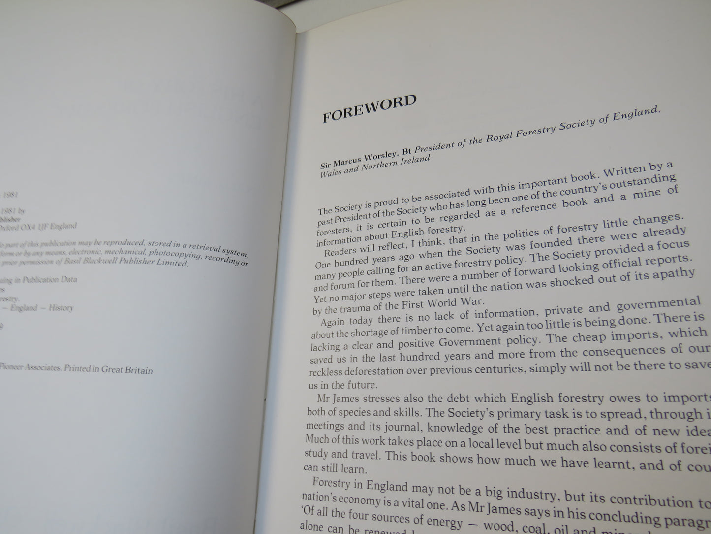 A History of English Forestry By N.D.G. James 1981
