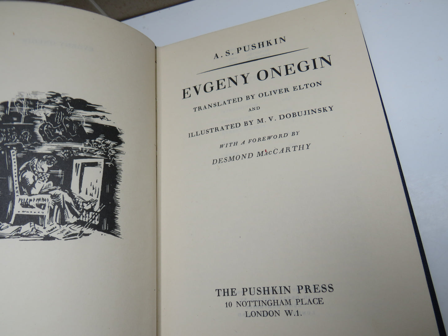 Evgeny Onegin Translated By Oliver Elton and Illustrated By M.V. Dobujinsky