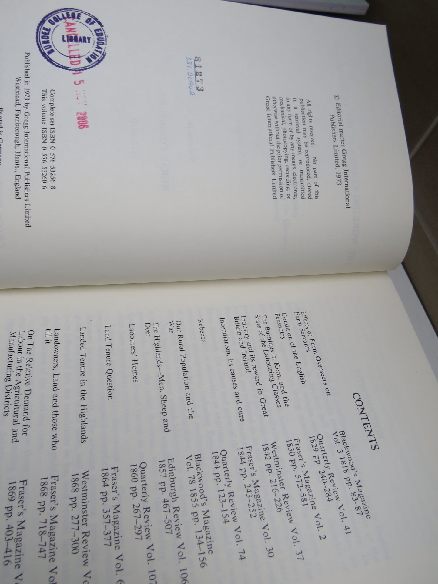 The Working Classes In The Victorian Age By C.J. Wrigley & J. M. Goldstrom Volume I - IV 1973