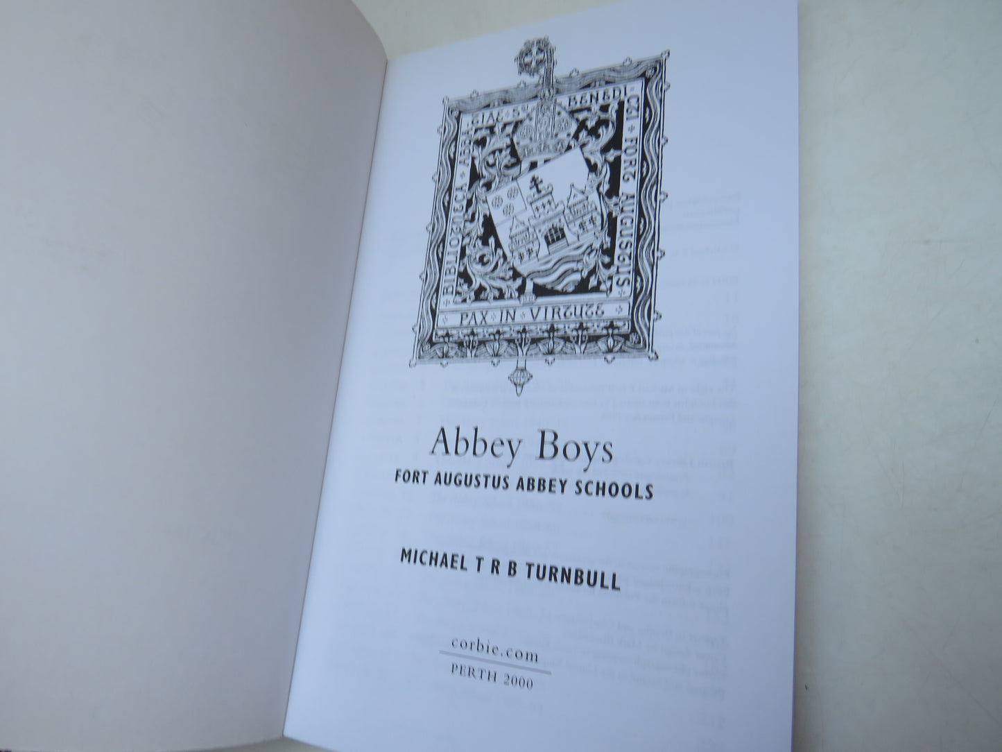 Abbey Boys, Fort Augustus Abbey Schools by Michael T. R. B. Turnbull, 2000