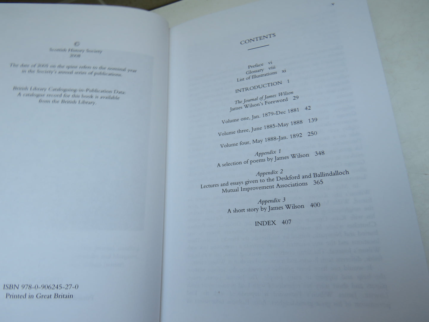 Journal of my Life and Everyday Doings 1879-81, 1885-92 by James Wilson, Scottish History Society, Fifth Series, Volume 18, 2008, Scottish History Book
