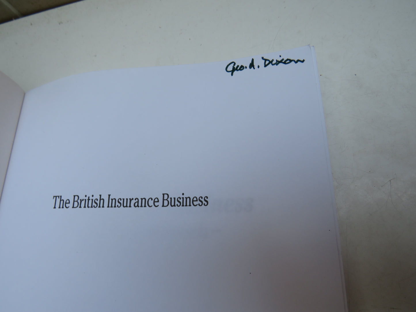 The British Insurance Business, A Guide to its History & Records, Cockerell & Green, 1994