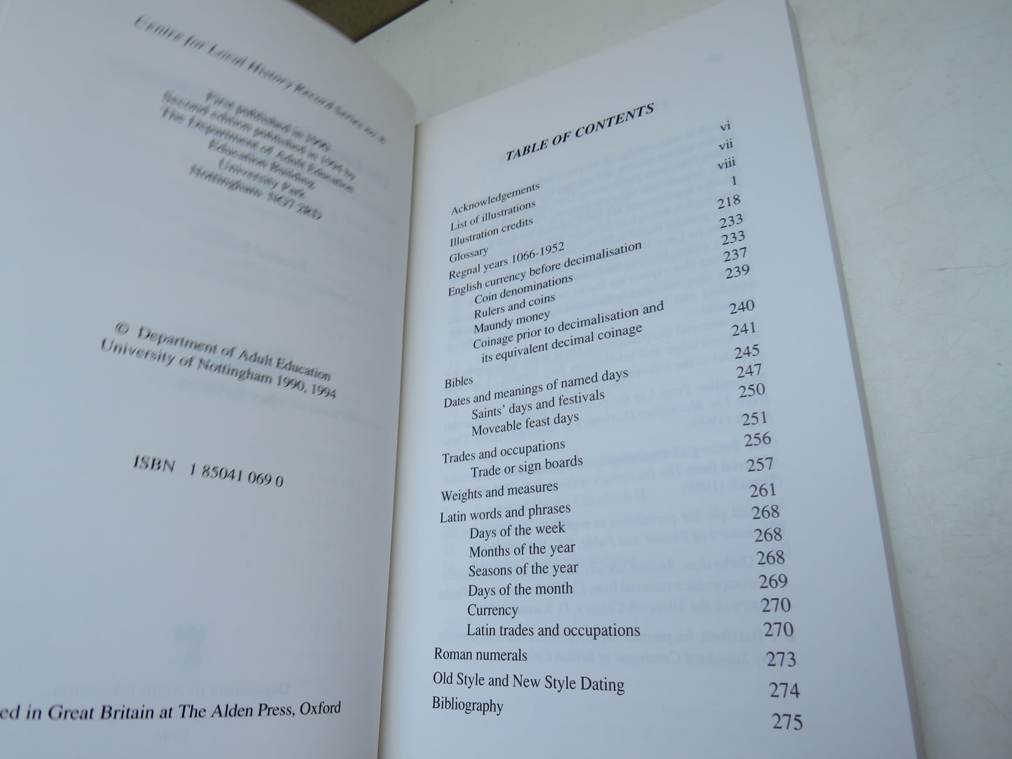 The Local Historian's Glossary & Vade Mecum, by Joy Bristow, 1994