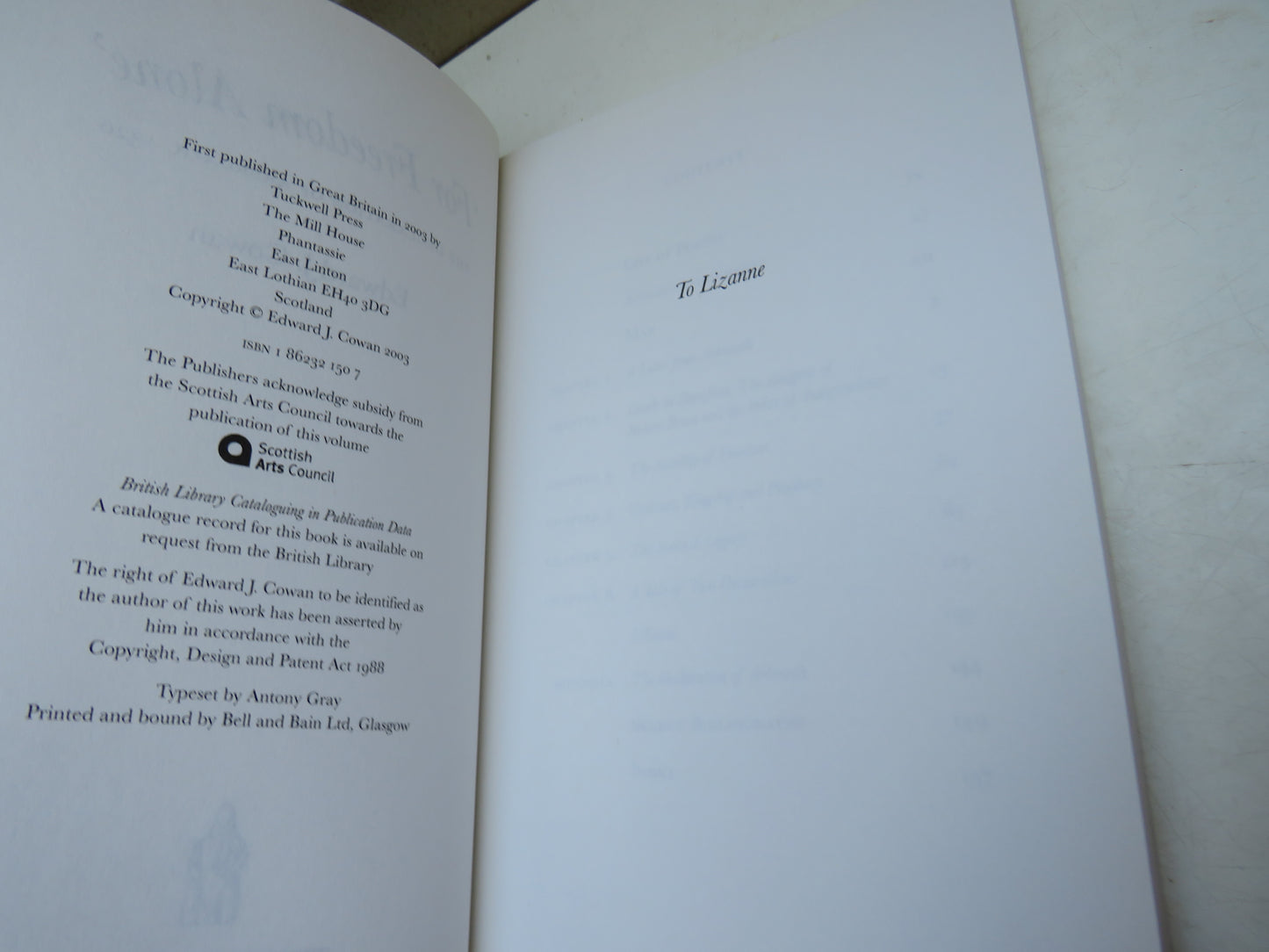 'For Freedom Alone' The Declaration of Arbroath 1320 by Edward J. Cowan, 2003, Scottish History Book
